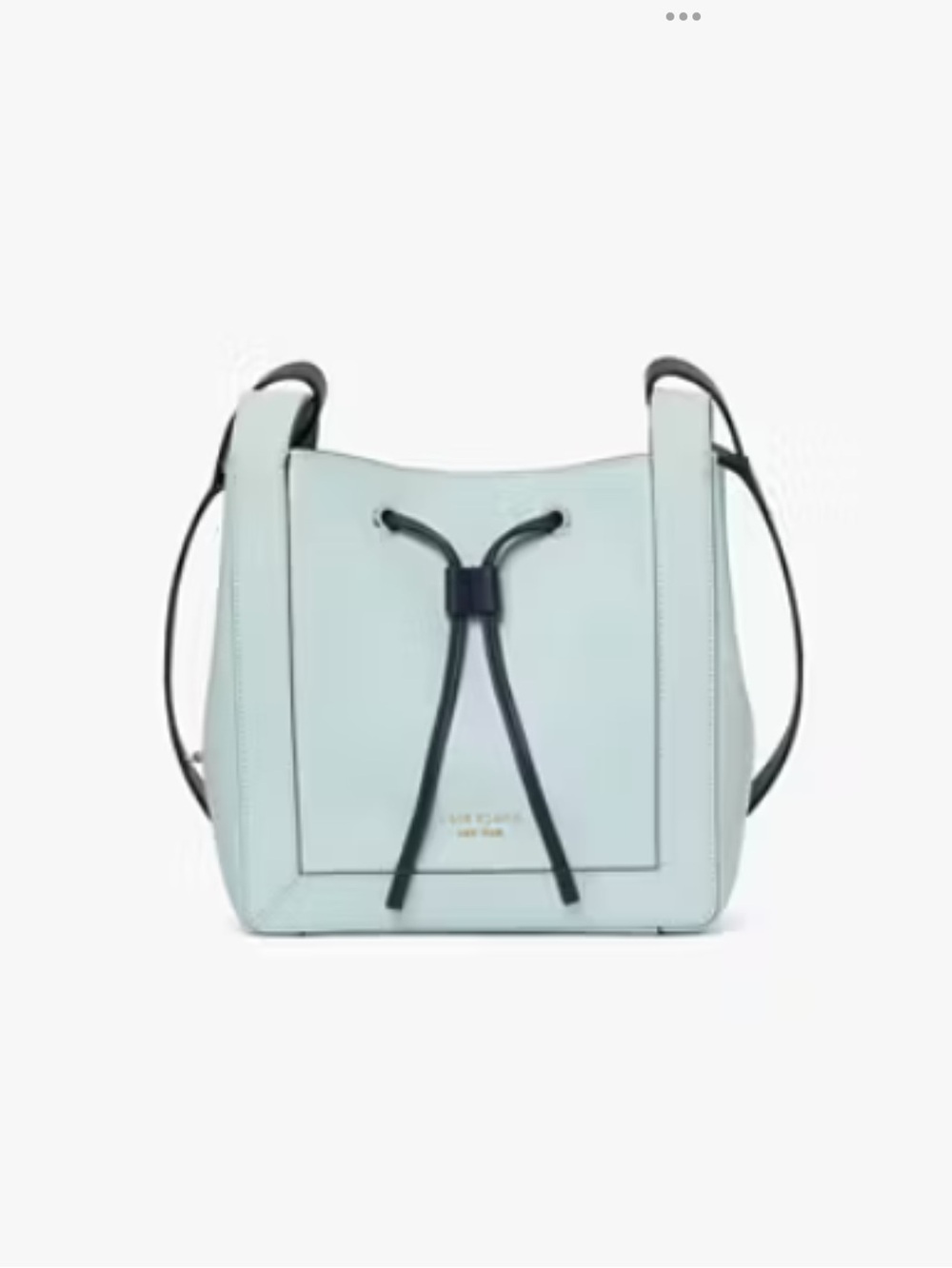 Light Blue Leather Drawstring Bucket Bag Kate Spade